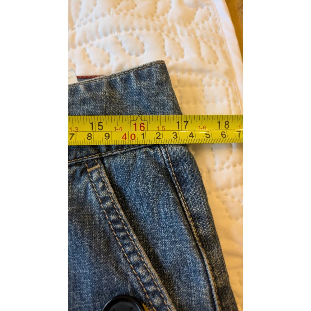 Tommy Hilfiger Maxi Jean Skirt Size 10, Y2k, Vintage, Clip Closure/Buttons - Picture 4 of 8